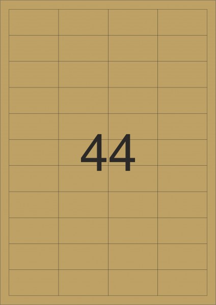 HERMA Etiketten, A4 - 48,3 x 25,4 mm, gold, Polyesterfolie glänzend