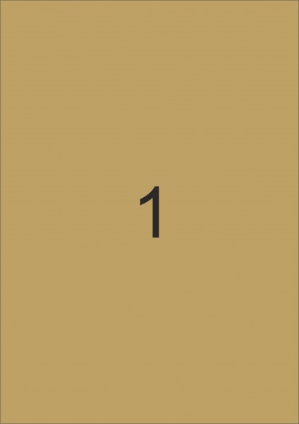 HERMA Etiketten, A4 - 210,0 x 297,0 mm, gold, Polyesterfolie glänzend