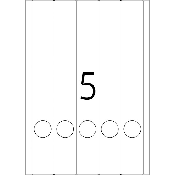 HERMA Etiketten, A4 - 38,0 x 297,0 mm, lange Ordnerrücken, schmal, weiß
