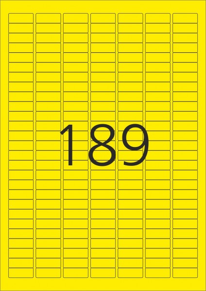 HERMA Etiketten, A4 - 25,4 x 10,0 mm, 20 Blatt, gelb