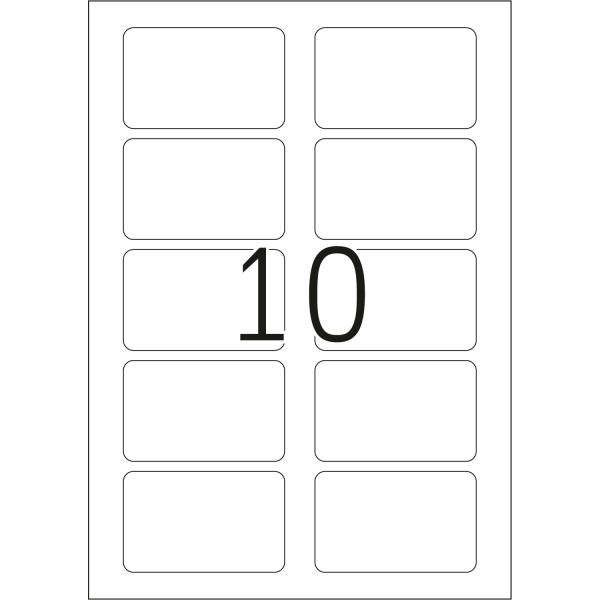 HERMA Etiketten, A4 - 80,0 x 50,0 mm, 20 Blatt, weiß, Namensschild, Acetatseide, trennbar