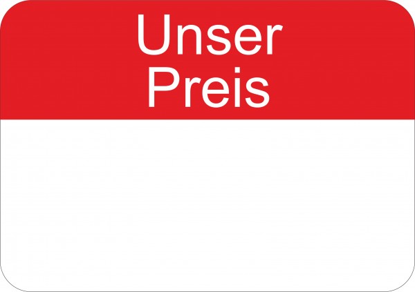 Haftetikett "Unser Preis", 27 x 19 mm, ohne Preiseindruck