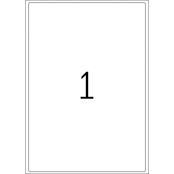 HERMA Etiketten, A4 - 199,6 x 289,1 mm, 100 Blatt, weiß