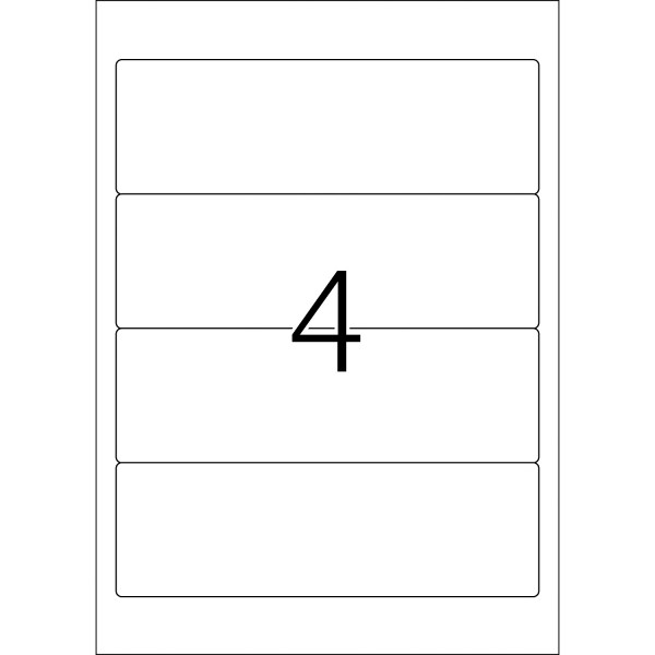 HERMA Etiketten, A4 - 192,0 x 61,0 mm, kurze Ordnerrücken, breit, weiß