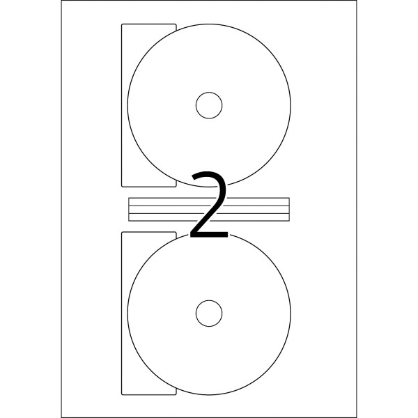 HERMA Etiketten, A4 - Ø 116 mm Maxi, 10 Blatt, weiß, blickdicht, CD Etiketten