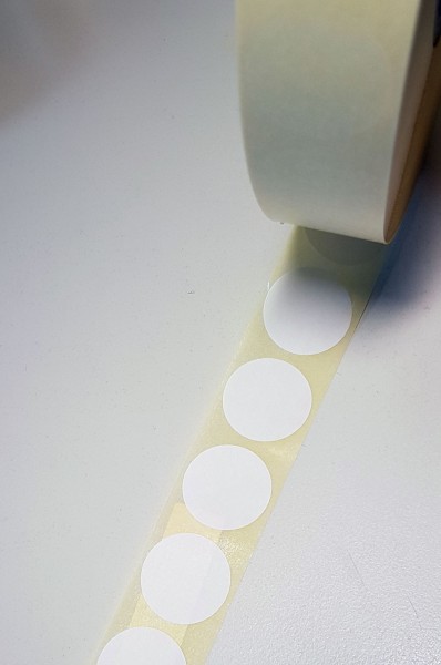 Rollen-Etiketten, Thermotransfer, 25 mm Ø , weiß matt