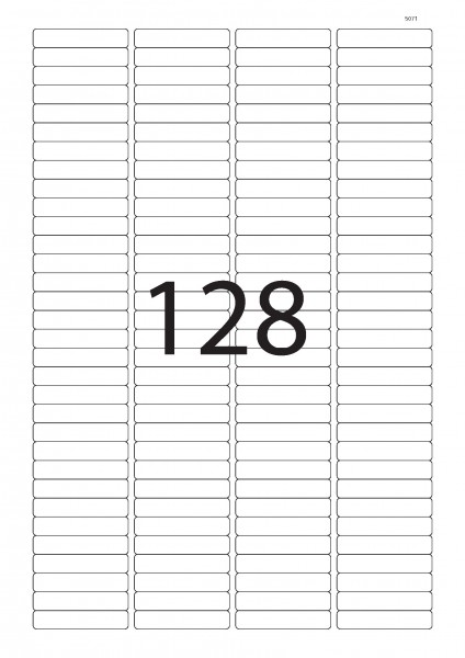 HERMA Etiketten, A4 - 43,2 x 8,5 mm, 25 Blatt, weiß, Diaetikett