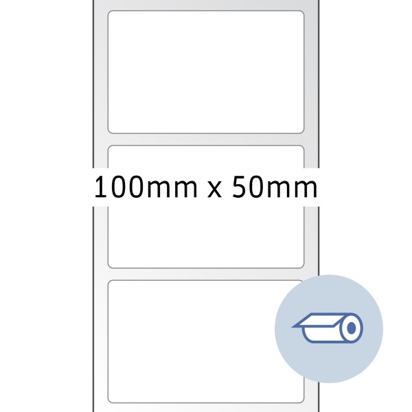 HERMA Rollen-Etiketten, Thermotransfer, 100 x 50 mm, PE weiß glänzend