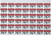 Preisetikett "reduziert", 22 x 16 mm, mit Preiseindruck Preisetikett "reduziert", 22 x 16 mm, mit Preiseindruck