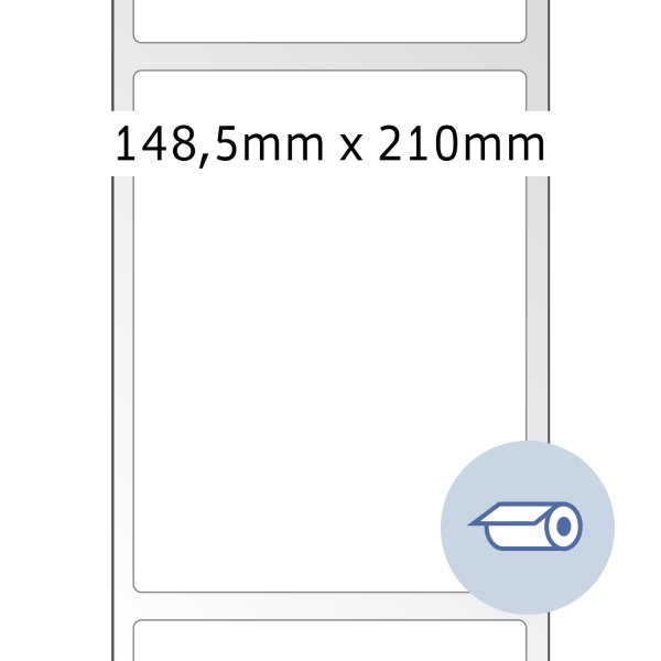 HERMA Rollen-Etiketten, Thermotransfer, 148,5 x 210 mm, PE weiß glänzend