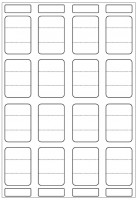 Duplex-Etikettenblätter, A4, 45,72 x 63 mm, 2 x permanent haftend Duplex-Etikettenblätter, A4, 45,72 x 63 mm, 2 x permanent haftend