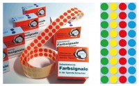 Farbsignale (Farbpunkte), Ø 8 mm, verschiedene Farben Farbsignale (Farbpunkte), Ø 8 mm, verschiedene Farben