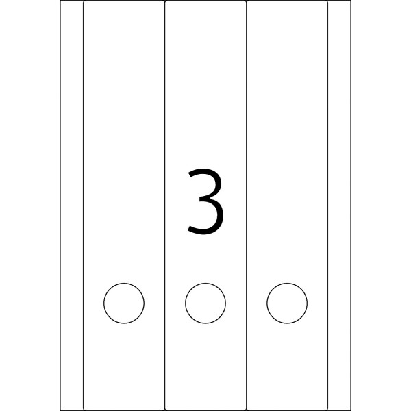 HERMA Etiketten, A4 - 59,0 x 297,0 mm, lange Ordnerrücken, breit, weiß