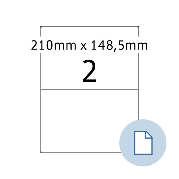 Data-Print Etiketten, A4 - 210 x 148,5 mm, PE-Folie weiss